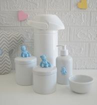 Kit Higiene Bebê Porcelana Potes Gel Térmica K021 Urso