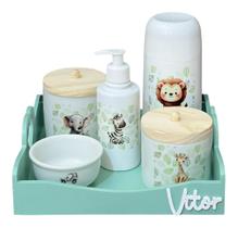 Kit Higiene Bebê Porcelana Safari Bandeja Coração Verde Pinus Adesivo Dtf Uv Com Nome Personalizado Escolha A Bandeja Kit Higiene Bebê Porcelana Safari Bandeja Coração Verde Pinus Adesivo Dtf Uv Com Nome Personalizado Escolha A Bandeja