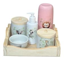 Kit Higiene Bebê Porcelana Safari Bandeja Pinus Adesivo Dtf Uv Kit Higiene Bebê Porcelana Safari Bandeja Pinus Adesivo Dtf Uv