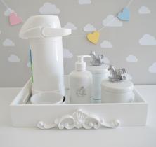 Kit Higiene Bebê Porcelana Térmica Quarto K028 Cavalo