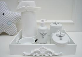 Kit Higiene Bebê Porcelana Térmica Quarto K028 Divino - Ciranda Arte Criativa