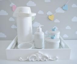 Kit Higiene Bebê Porcelana Térmica Quarto K028 Pássaro - Ciranda Arte Criativa