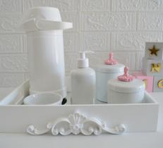 Kit Higiene Bebê Porcelana Térmica Quarto K028 Provençal - Ciranda Arte Criativa