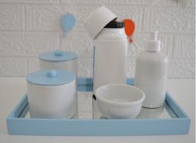 Kit Higiene Bebê Porcelanas Gel Mini Térmica Banho Quarto K063 - Ciranda Arte Criativa