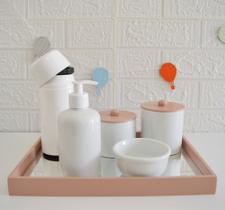 Kit Higiene Bebê Porcelanas Mini Térmica Banho Quarto Bancada - Ciranda arte - criativa