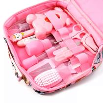Kit Higiene Bebê Rosa Cortador Unha Termômetro Digital Bolsa