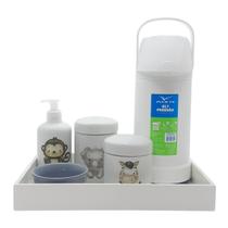 Kit higiene bebê Safari 6 pçs - Porcelana e Pinus - 66.4