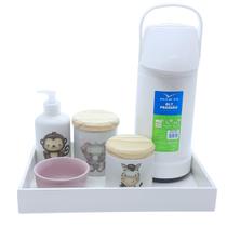 Kit higiene bebê Safari 6 pçs - Porcelana e Pinus - 66.7
