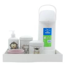 Kit higiene bebê Safari 6 pçs - Porcelana e Pinus - 66.8