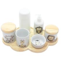 Kit higiene bebê Safari 7 pçs Bdj Nuvem pinus Molh Red Dec Kit higiene bebê Safari 7 pçs Bdj Nuvem pinus Molh Red Dec