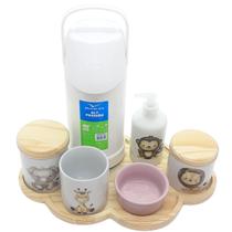 Kit higiene bebê Safari 7 pçs Bdj Nuvem pinus Molh Red RS Kit higiene bebê Safari 7 pçs Bdj Nuvem pinus Molh Red RS