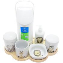 Kit higiene bebê Safari 7 pçs Bdj Nuvem TD Porc Molh QuadDec Kit higiene bebê Safari 7 pçs Bdj Nuvem TD Porc Molh QuadDec