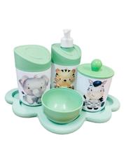 Kit Higiene Bebê Safari Sortido c/bandeja nuvem verde