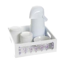 Kit Higiene Borboleta Lilás Quarto Bebê Menina