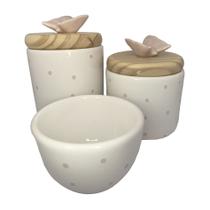 Kit Higiene Borboleta Poá Rosa