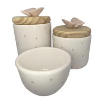 Kit Higiene Borboleta Poá Rosa