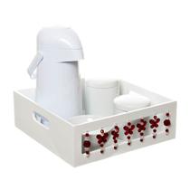 Kit Higiene Borboleta Vermelha Quarto Bebê Menina