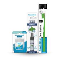 Kit Higiene Bucal com Fio Dental, Spray Bucal e Escova Trend Sensitive Kit Higiene Bucal com Fio Dental, Spray Bucal e Escova Trend Sensitive