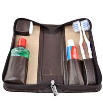 Kit Higiene Bucal SMILE em Couro Galvani