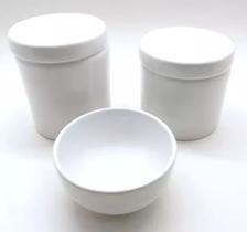 Kit Higiene Cerâmica Branca 3 peças
