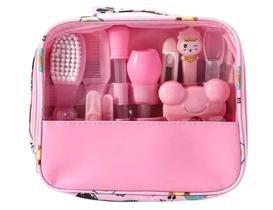 Kit Higiene Com 13 peças Cuidados de Saúde Para Bebê Recém Nascido - Cor Rosa