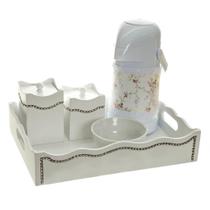 Kit Higiene Com Capa Fantasia Strass Quarto Bebê Menina Menino