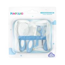 Kit Higiene com Necessaire Azul Infantil Pimpolho 5 Peças -