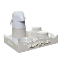 Kit Higiene Com Porcelanas E Capa Resina Arabesco Bebê