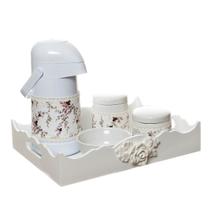 Kit Higiene Com Porcelanas E Capa Resina Rosa Grande Bebê