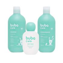 Kit Higiene Corpo Cabelo Bebê Shampoo Condicionador 400ml Colônia 100ml Buba Care