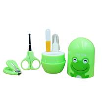 Kit Higiene Cuidados Bebê Tesoura Cortador Lixa Pinça Verde - Color Baby