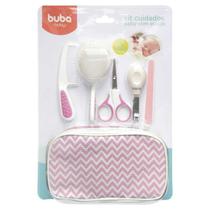 Kit Higiene Cuidados para Bebê com Estojo Branco Rosa Buba