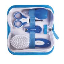 Kit higiene cuidados para O bebê com necessaire azul marco boni