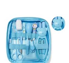 Kit Higiene Cuidados Saúde Bebê Recém Nascido 13 Peças Azul