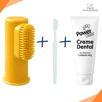 Kit Higiene Dental Pet 1 Creme Dental Carvão Ativado + 1 Dedeira Colorida + 1 Escova de Dente Power Pets Kit Higiene Dental Pet 1 Creme Dental Carvão Ativado + 1 Dedeira Colorida + 1 Escova de Dente Power Pets