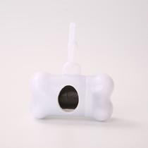 kit higiene, Dispensador de Saquinhos cata coco em formato de osso Branco kit higiene, Dispensador de Saquinhos cata coco em formato de osso Branco