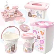 Kit Higiene E Acessórios P/O Quarto Do Bebe Bichinhos Petit- plasutil