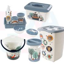 Kit Higiene E Acessórios P/O Quarto Do Bebe Bichinhos- plasutil