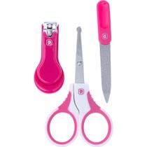 Kit Higiene Infantil 03 Peças Rosa Pimpolho Kit Higiene Infantil 03 Peças Rosa Pimpolho