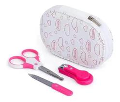 Kit Higiene Infantil 3 Peças + Estojo Rosa Pimpolho Kit Higiene Infantil 3 Peças + Estojo Rosa Pimpolho