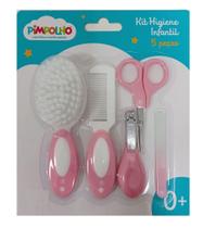 Kit Higiene Infantil 5 Peças - Rosa - Pimpolho Kit Higiene Infantil 5 Peças - Rosa - Pimpolho