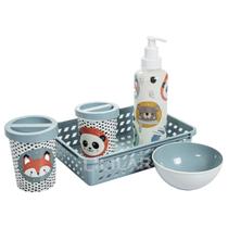 Kit Higiene Infantil Bebê 5 peças Enxoval Recém Nascido Cestinho