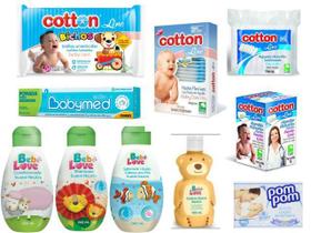 kit higiene infantil bebe love com 10 itens