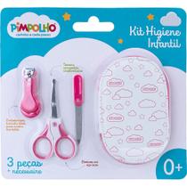 Kit Higiene Infantil Cortador Tesoura Lixa de Unha Pimpolho