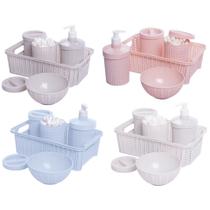 Kit Higiene Infantil Trama Multiuso com 5 Peças Menina Menino - Plasútil Kit Higiene Infantil Trama Multiuso com 5 Peças Menina Menino - Plasútil