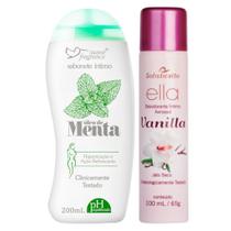 Kit Higiene Íntima: Sabonete Óleo de Menta + Desodorante Ella Vanilla Kit Higiene Íntima: Sabonete Óleo de Menta + Desodorante Ella Vanilla