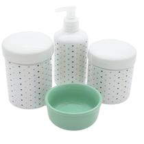Kit higiene Lavabo Poá Colorido 4 pçs Molh. VD TudoPorcelana Kit higiene Lavabo Poá Colorido 4 pçs Molh. VD TudoPorcelana