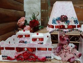 Kit higiene MDF luxo Ursinha menina Kit higiene MDF luxo Ursinha menina
