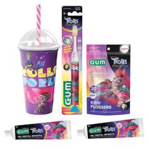 Kit Higiene Oral Infantil Trolls GUM Edição Limitada