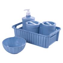 Kit Higiene Para bebê Infantil Trama Multiuso Com 5 Peças Menina e Menino Kit Higiene Para bebê Infantil Trama Multiuso Com 5 Peças Menina e Menino